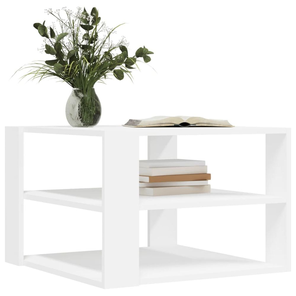 Coffee Table White 59.5x59.5x40 cm vidaXL Engineered Wood - Coffee Table from vidaXL