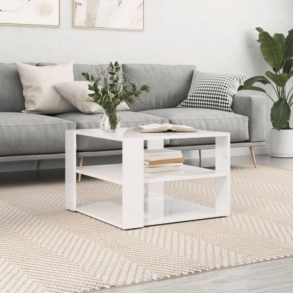 Coffee Table White 59.5x59.5x40 cm vidaXL Engineered Wood - Coffee Table from vidaXL