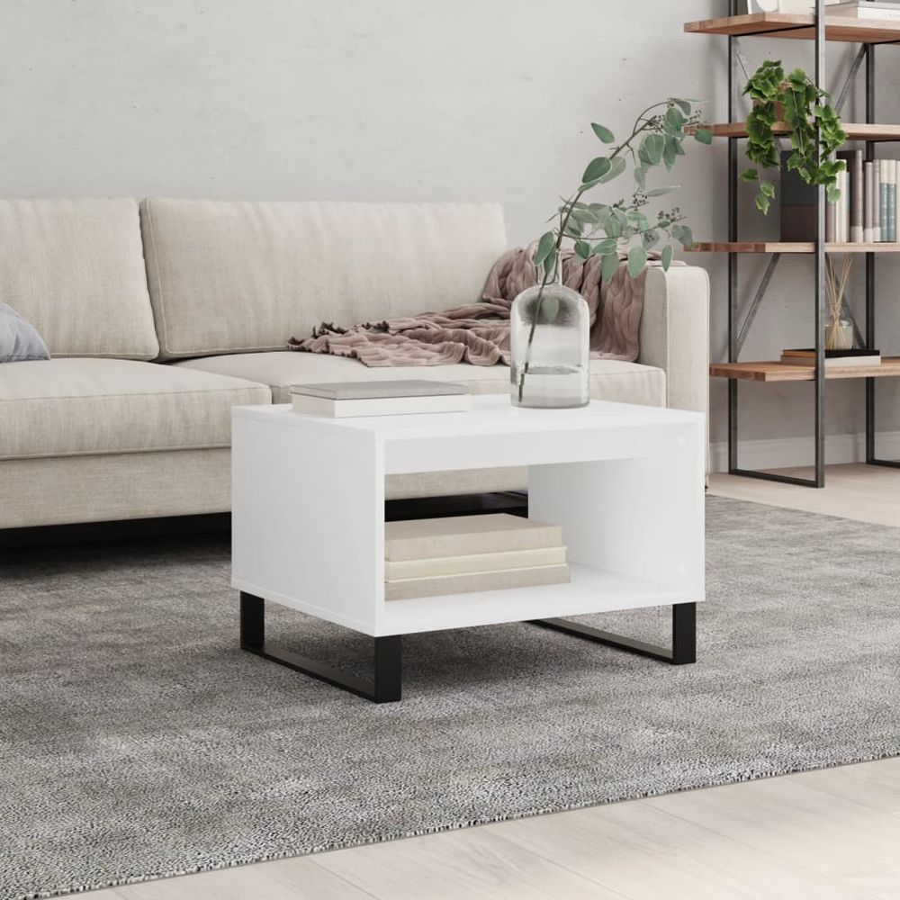 Coffee Table White 60x50x40 cm vidaXL Engineered Wood - Coffee Table from vidaXL