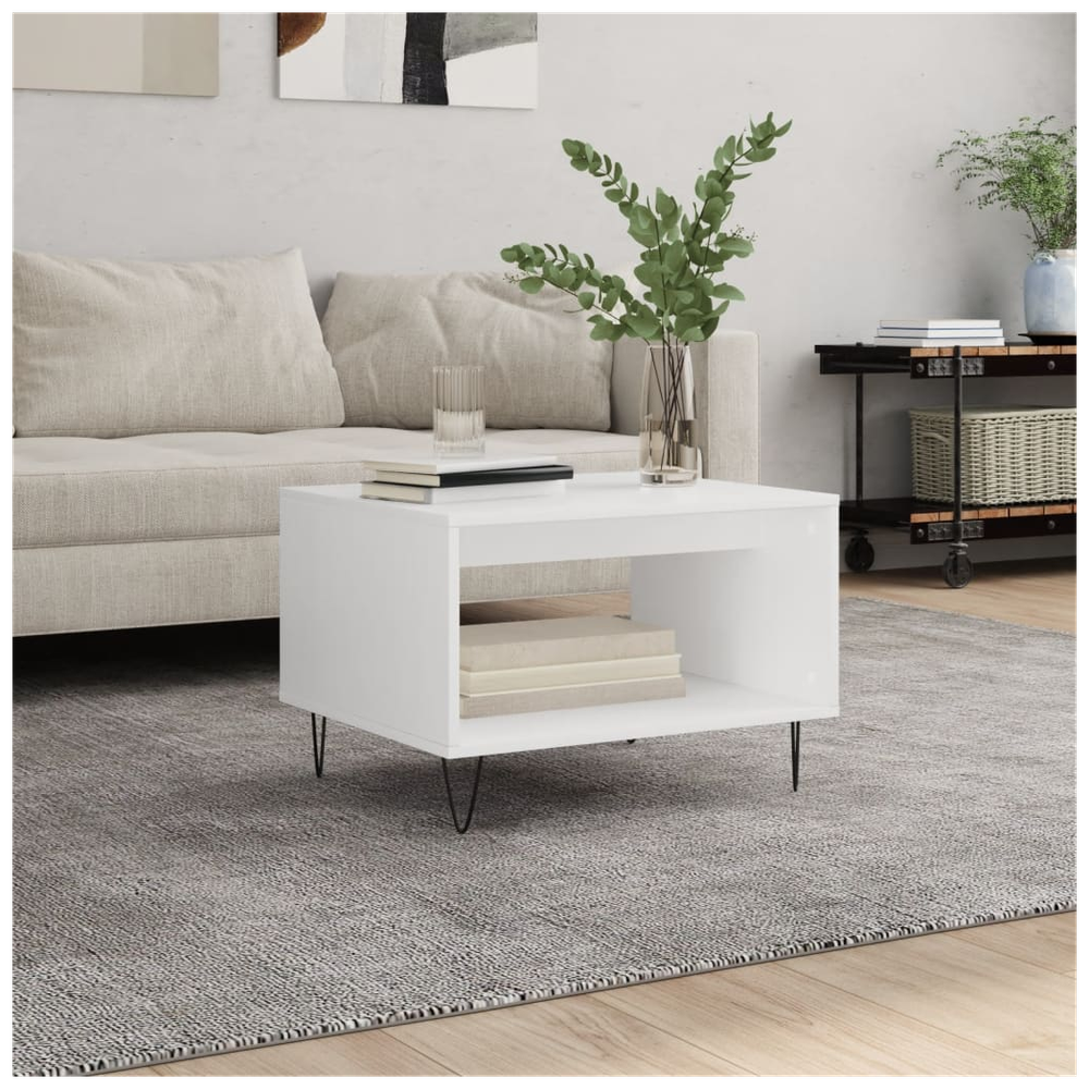 Coffee Table White 60x50x40 cm vidaXL Engineered Wood - Coffee Table from vidaXL