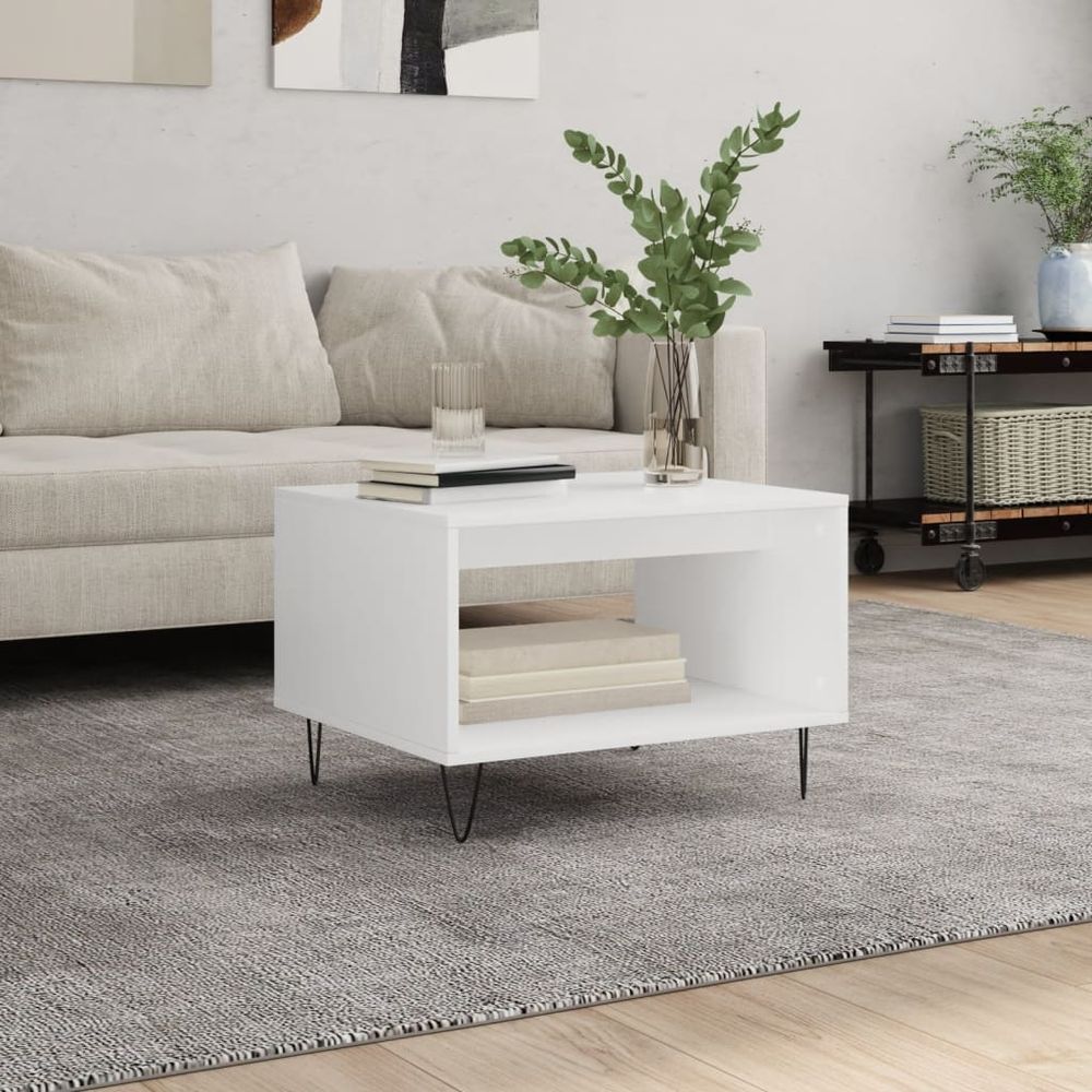 Coffee Table White 60x50x40 cm vidaXL Engineered Wood - Coffee Table from vidaXL