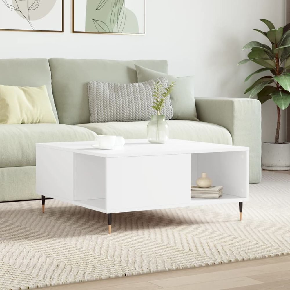 Coffee Table White 80x80x36.5 cm vidaXL Engineered Wood - Coffee Table from vidaXL