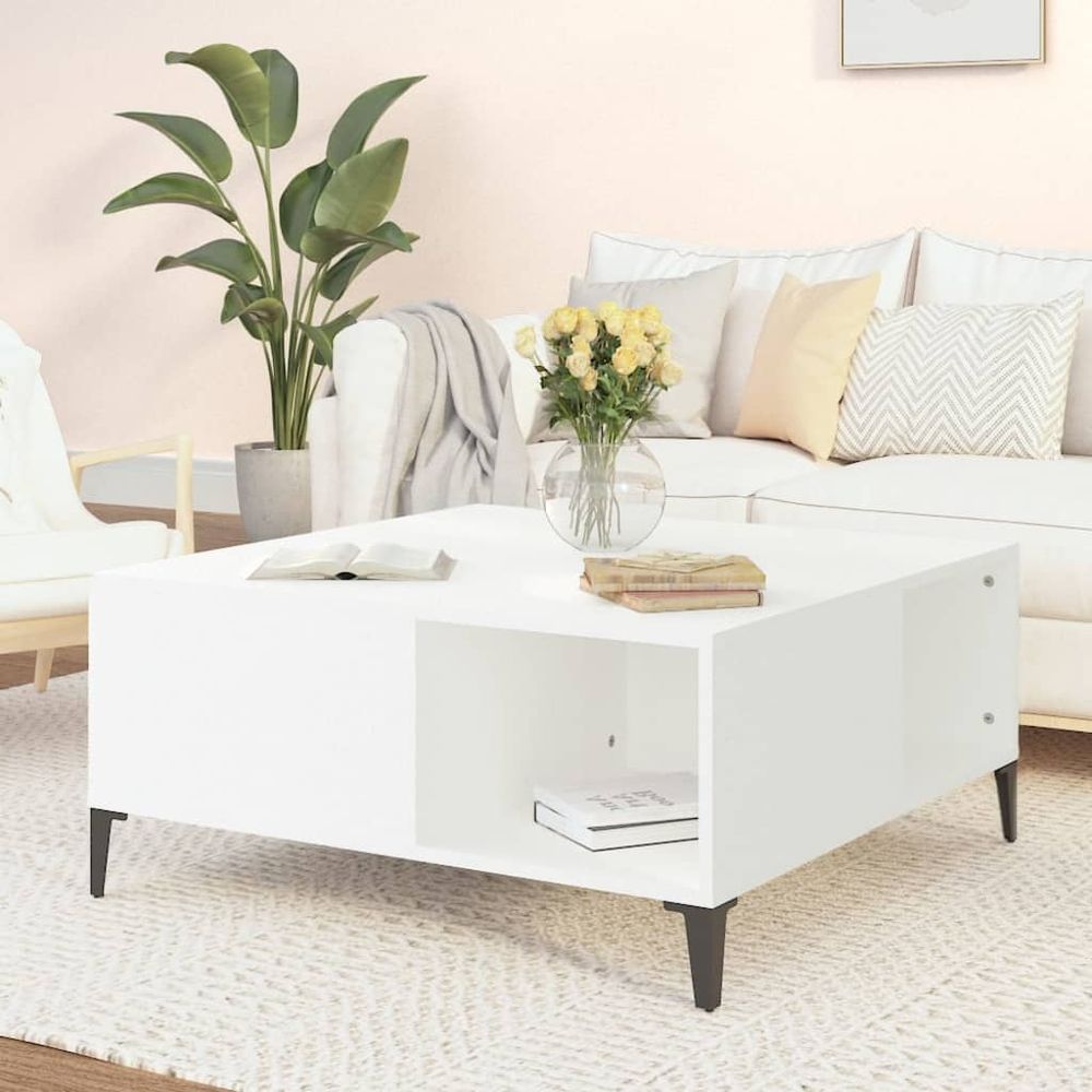 Coffee Table White 80x80x36.5 cm vidaXL Engineered Wood - Coffee Table from vidaXL
