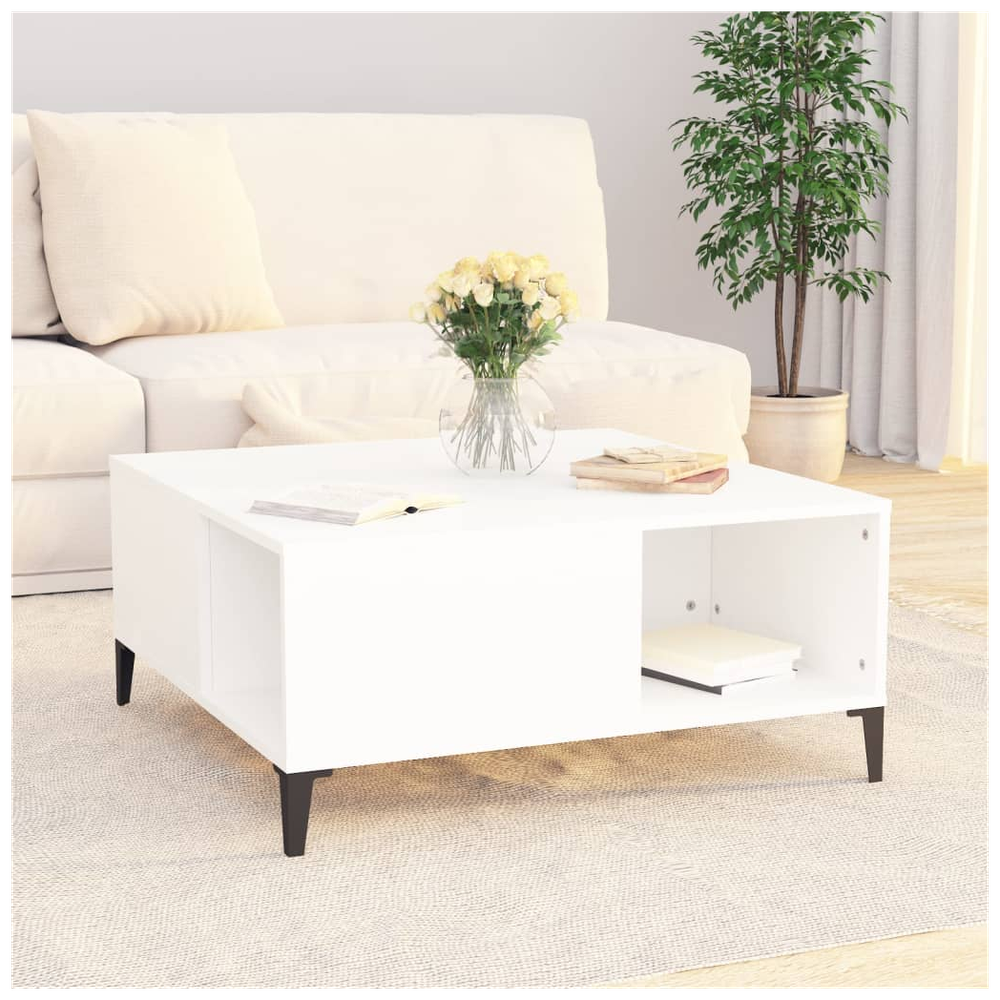 Coffee Table White 80x80x36.5 cm vidaXL Engineered Wood - Coffee Table from vidaXL