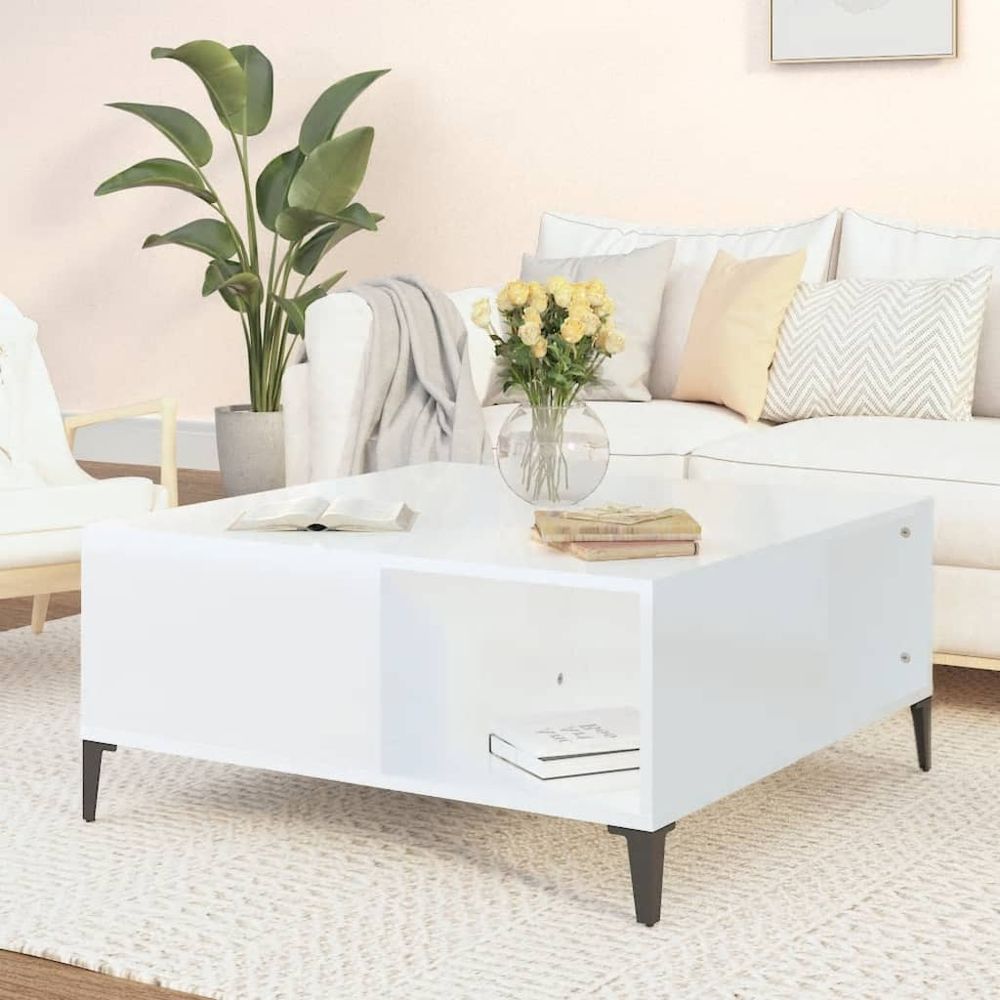 Coffee Table White 80x80x36.5 cm vidaXL Engineered Wood - Coffee Table from vidaXL