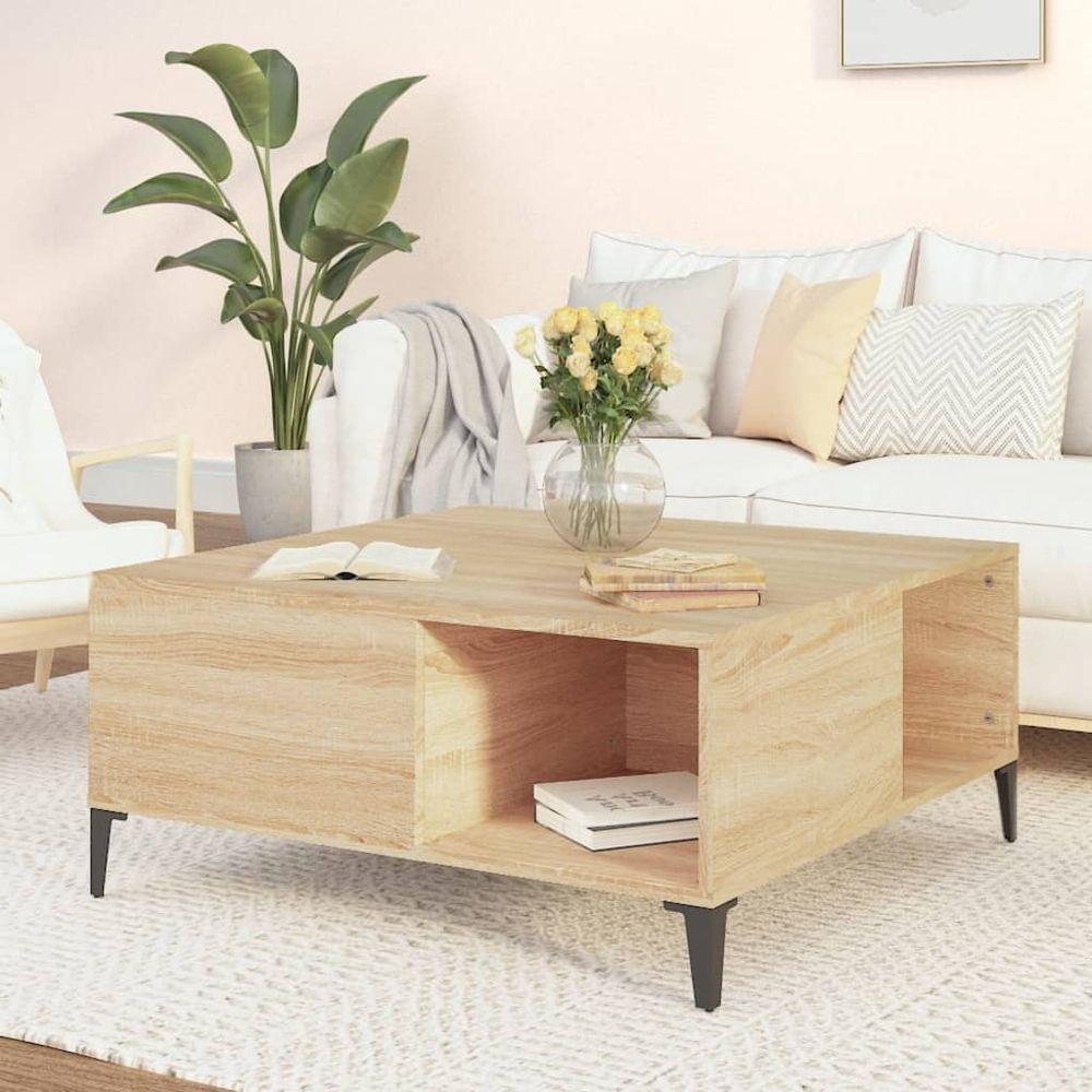 Coffee Table White 80x80x36.5 cm vidaXL Engineered Wood - Coffee Table from vidaXL