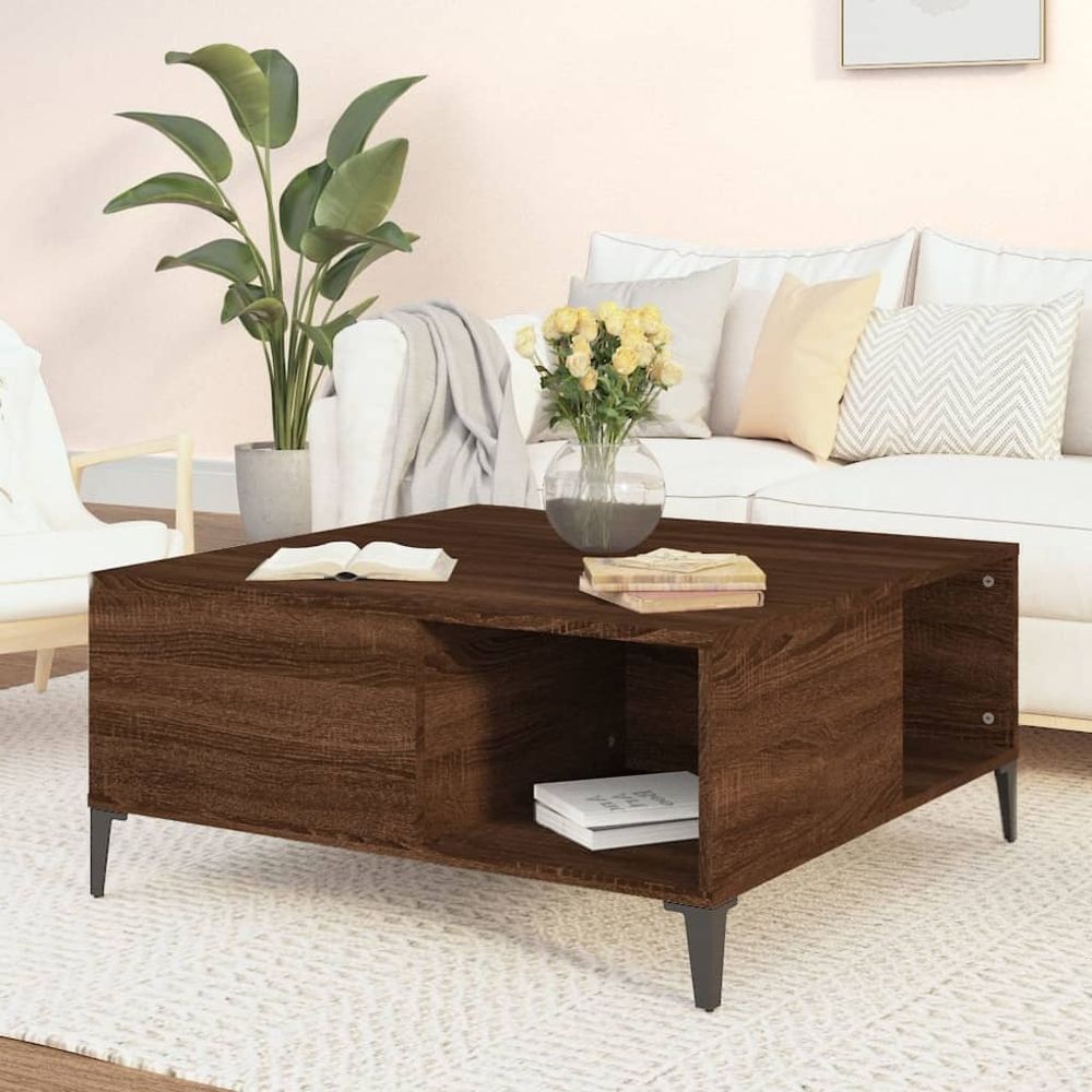 Coffee Table White 80x80x36.5 cm vidaXL Engineered Wood - Coffee Table from vidaXL