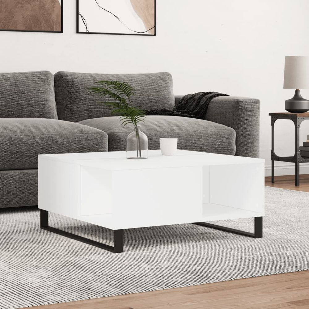 Coffee Table White 80x80x36.5 cm vidaXL Engineered Wood - Coffee Table from vidaXL