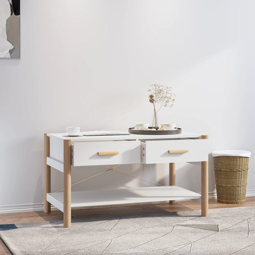 Coffee Table White 82x48x45 cm vidaXL Engineered Wood - Coffee Table from vidaXL