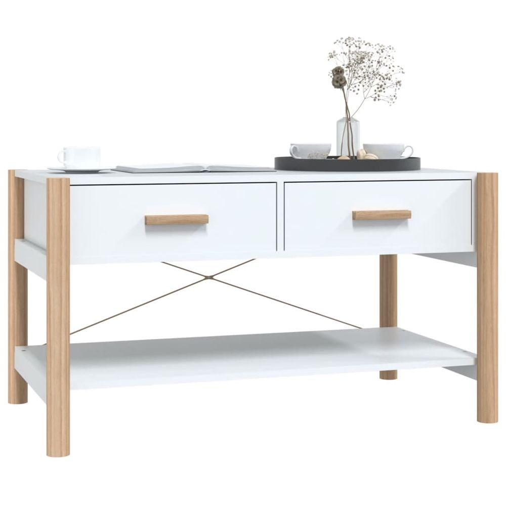 Coffee Table White 82x48x45 cm vidaXL Engineered Wood - Coffee Table from vidaXL