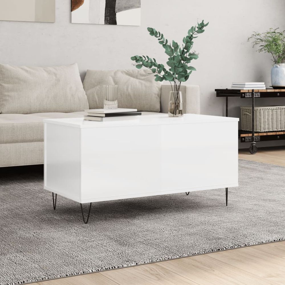 Coffee Table White 90x44.5x45 cm vidaXL Engineered Wood - Coffee Table from vidaXL