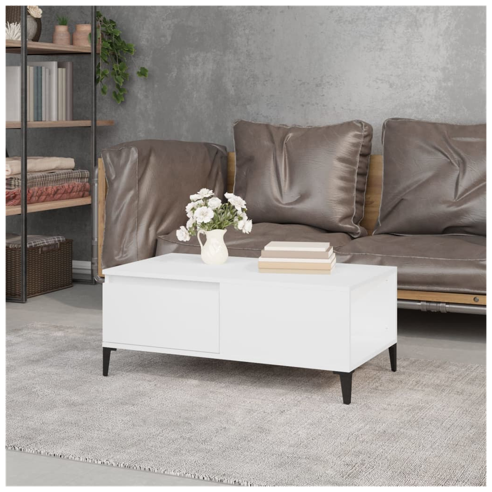 Coffee Table White 90x50x36.5 cm vidaXL Engineered Wood - Coffee Table from vidaXL