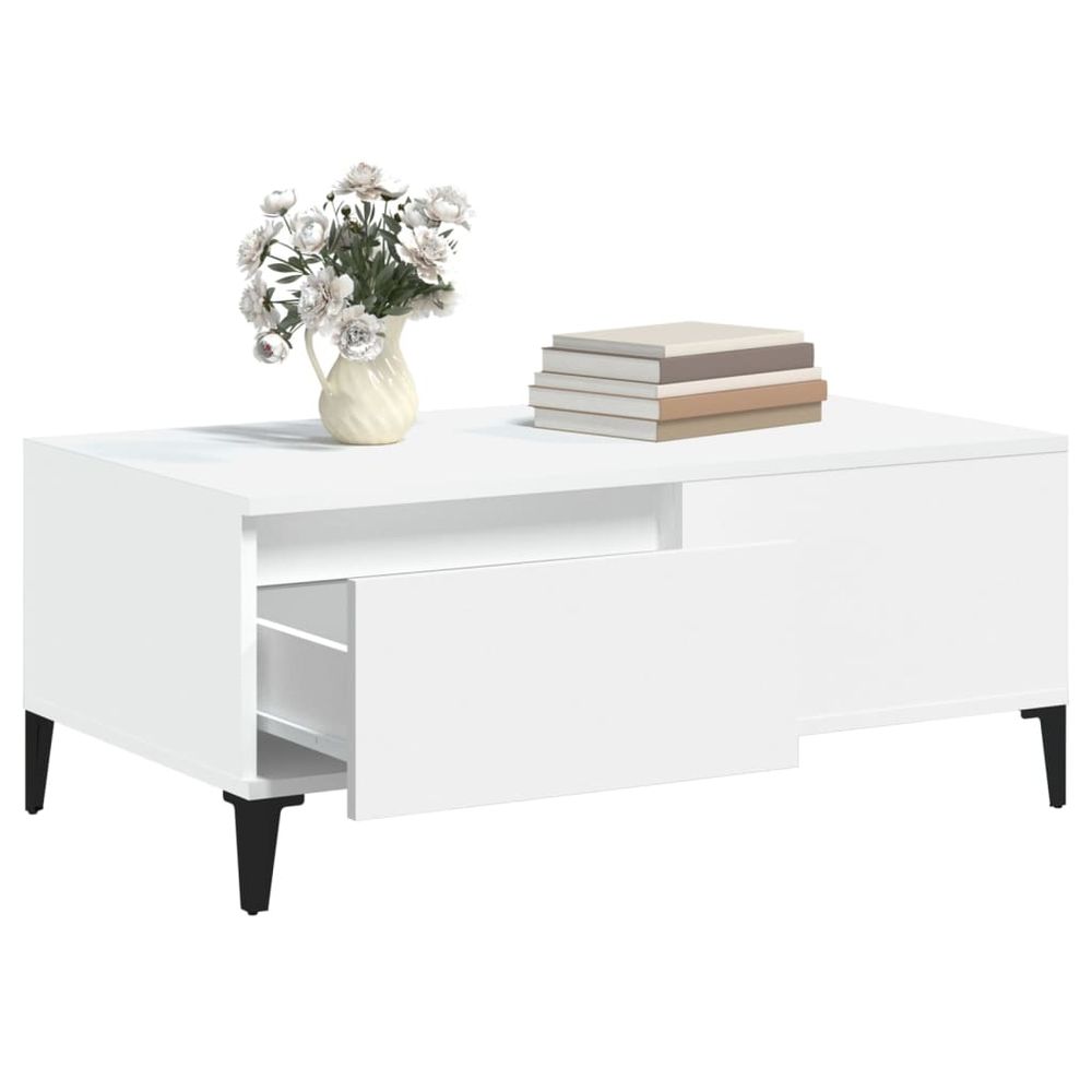 Coffee Table White 90x50x36.5 cm vidaXL Engineered Wood - Coffee Table from vidaXL