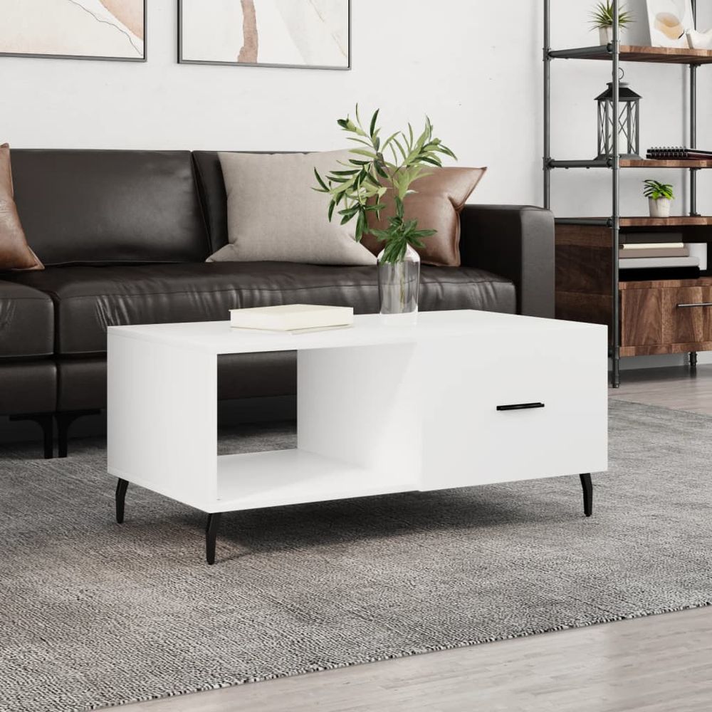 Coffee Table White 90x50x40 cm vidaXL Engineered Wood - Coffee Table from vidaXL