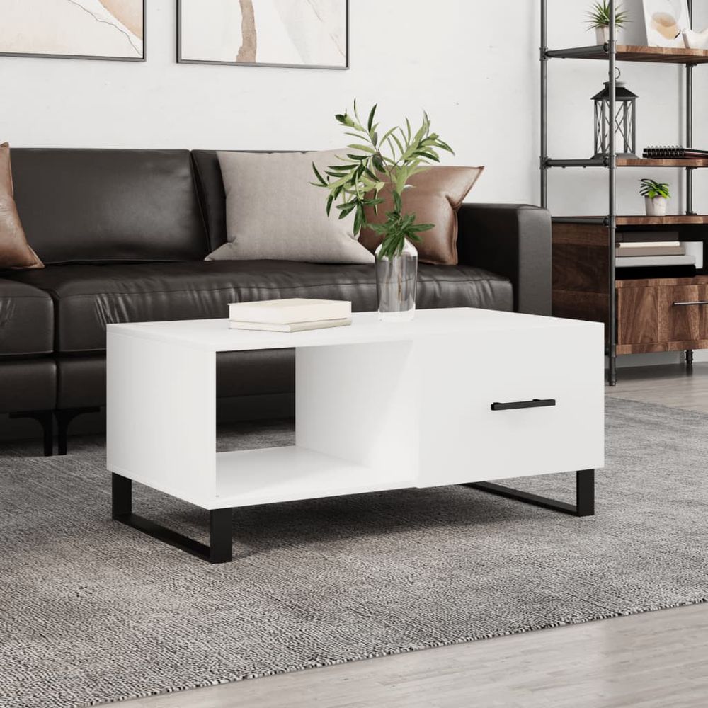 Coffee Table White 90x50x40 cm vidaXL Engineered Wood - Coffee Table from vidaXL