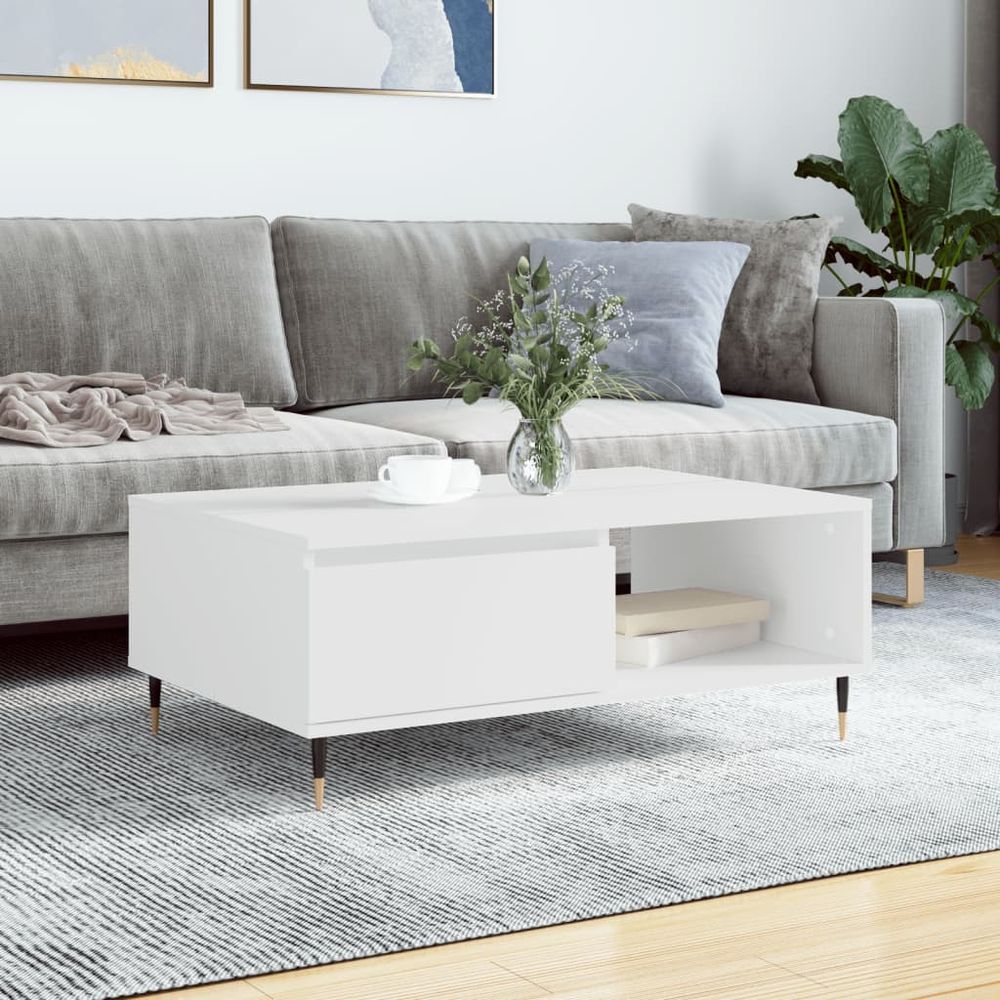 Coffee Table White 90x60x35 cm vidaXL Engineered Wood - Coffee Table from vidaXL