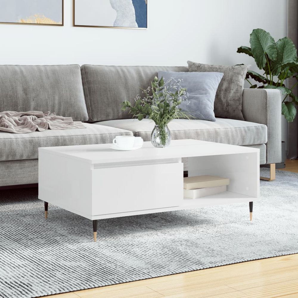 Coffee Table White 90x60x35 cm vidaXL Engineered Wood - Coffee Table from vidaXL