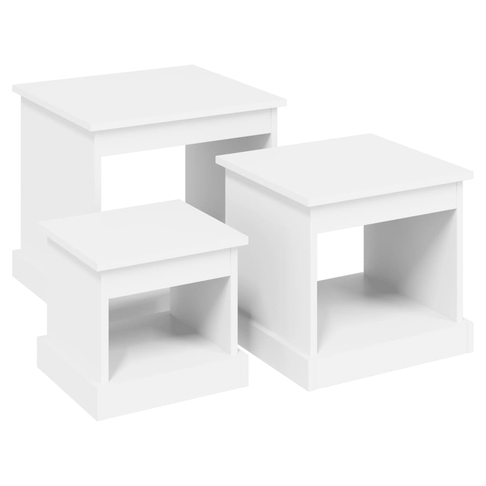 Coffee Tables 3 pcs White Engineered Wood vidaXL - Coffee Table from vidaXL