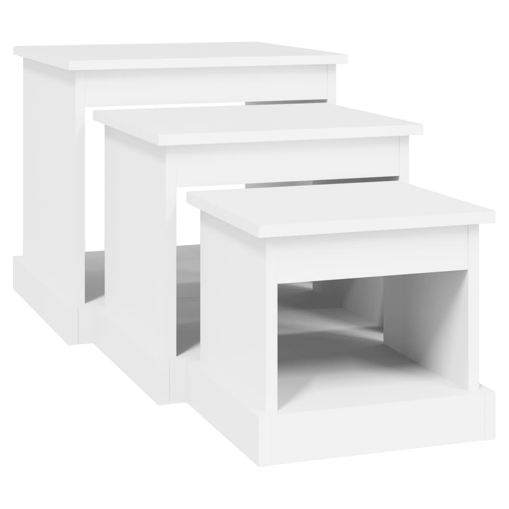 Coffee Tables 3 pcs White Engineered Wood vidaXL - Coffee Table from vidaXL