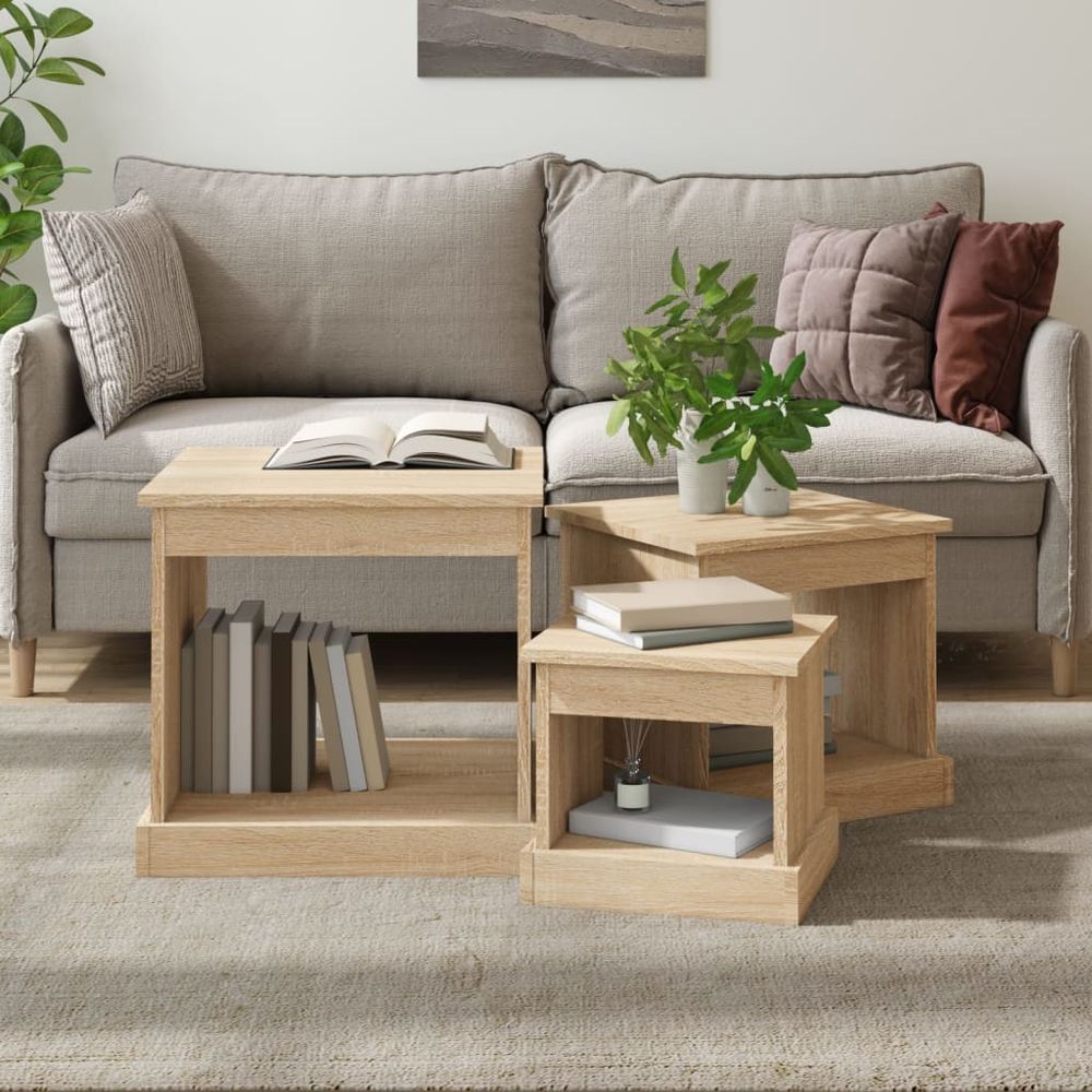Coffee Tables 3 pcs White Engineered Wood vidaXL - Coffee Table from vidaXL