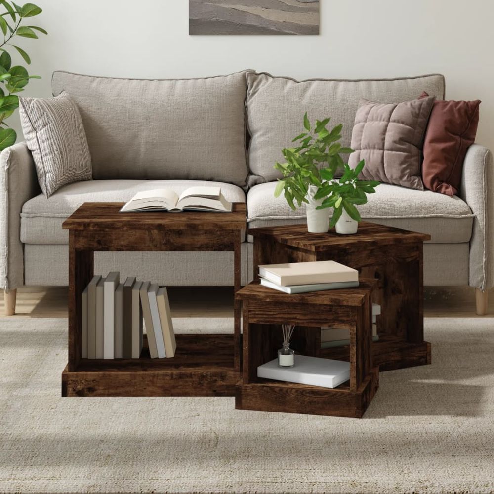 Coffee Tables 3 pcs White Engineered Wood vidaXL - Coffee Table from vidaXL
