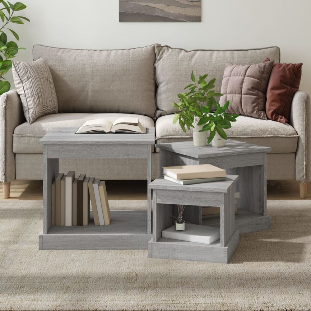 Coffee Tables 3 pcs White Engineered Wood vidaXL - Coffee Table from vidaXL