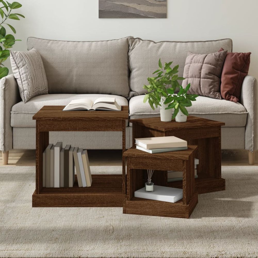 Coffee Tables 3 pcs White Engineered Wood vidaXL - Coffee Table from vidaXL