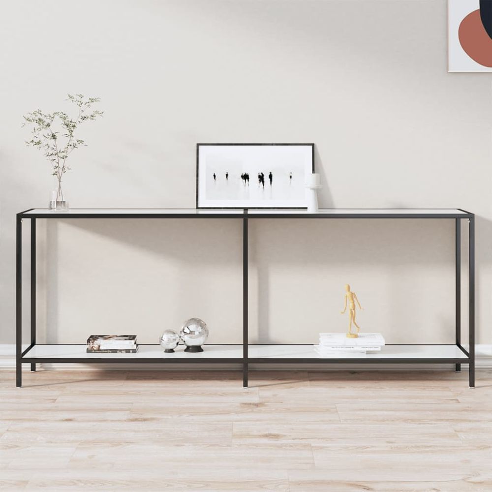 Console Table vidaXL Transparent 140x35x75.5 cm Tempered Glass - Console Table from vidaXL