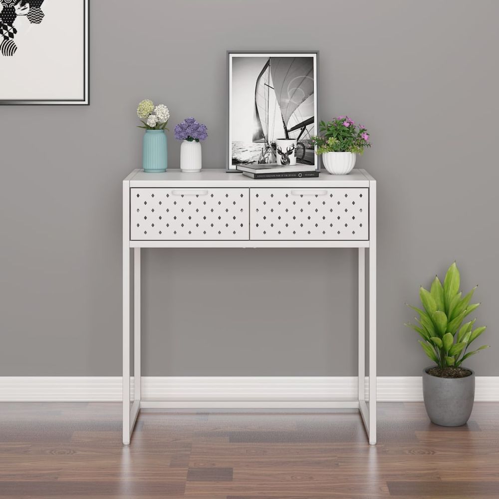 Console Table Black 72x35x75 cm vidaXL Steel - Console Table from vidaXL