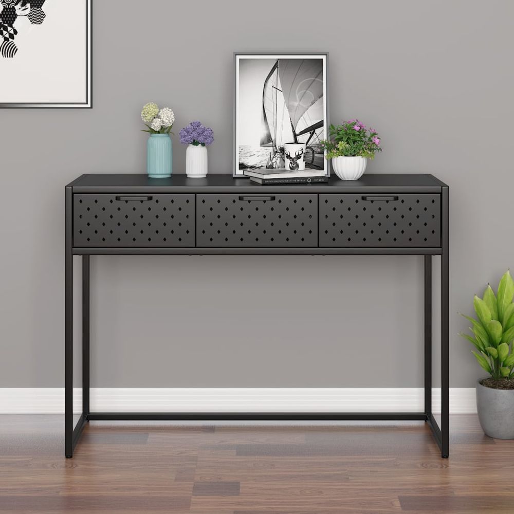 Console Table Black 72x35x75 cm vidaXL Steel - Console Table from vidaXL