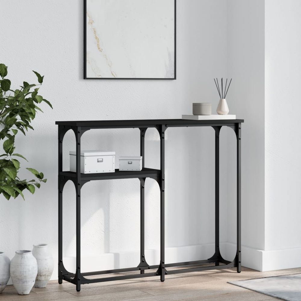 Console Table Black 90x22.5x75 cm vidaXL Engineered Wood - Console Table from vidaXL