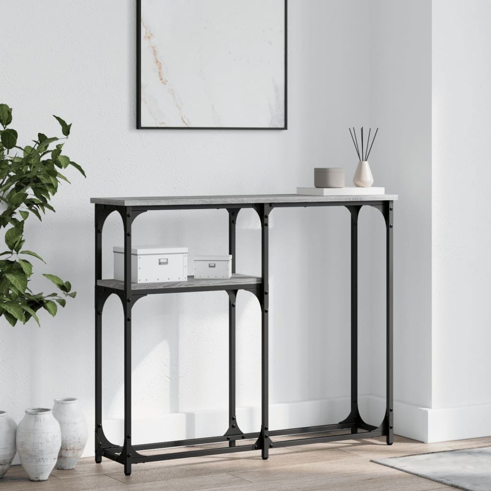 Console Table Black 90x22.5x75 cm vidaXL Engineered Wood - Console Table from vidaXL