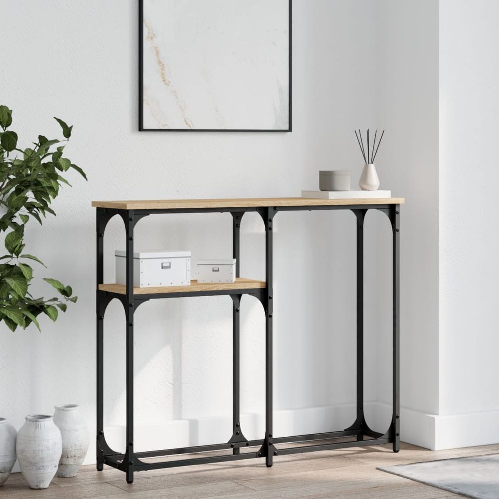 Console Table Black 90x22.5x75 cm vidaXL Engineered Wood - Console Table from vidaXL