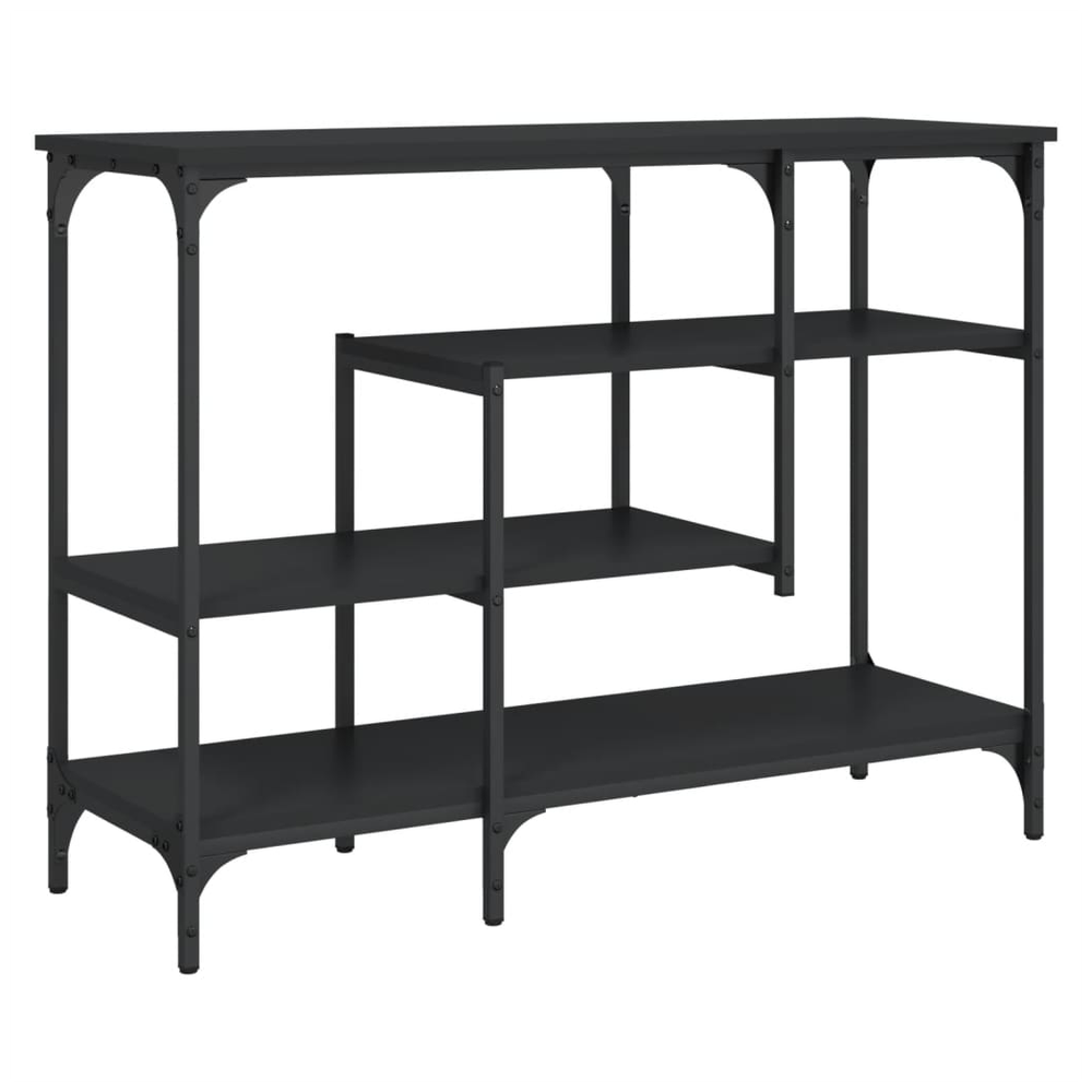 Console Table with Shelves Black vidaXL 100x35x75 cm - Console Table from vidaXL