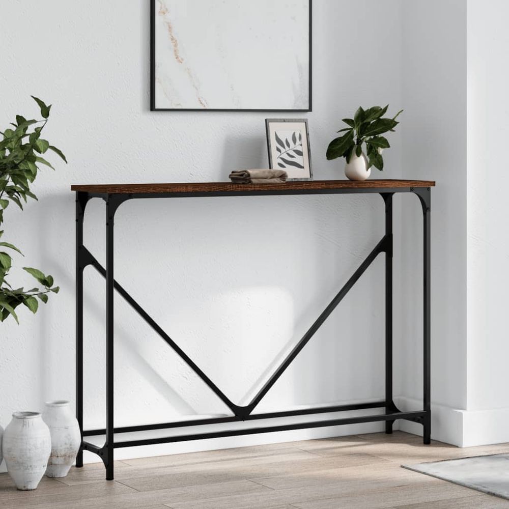 Console Table Black 102x22.5x75 cm vidaXL Engineered Wood - Console Table from vidaXL