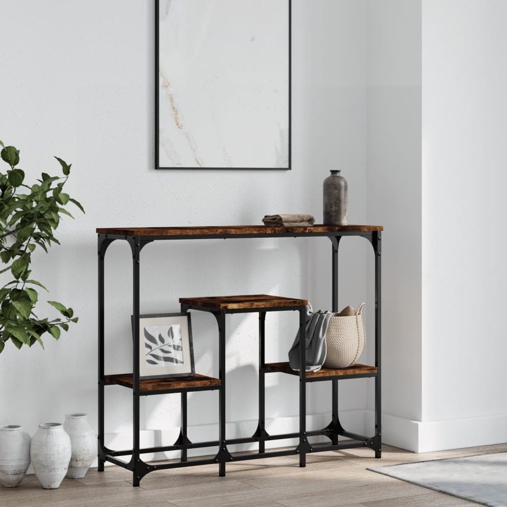 Console Table Black 89.5x28x76 cm vidaXL Engineered Wood - Console Table from vidaXL