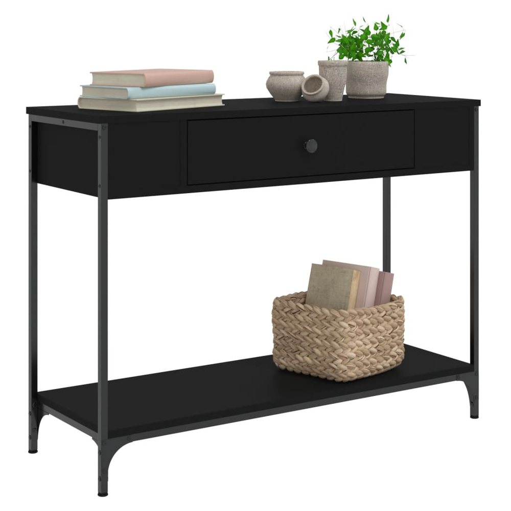 Console Table Black 100x34.5x75 cm vidaXL Engineered Wood - Console Table from vidaXL