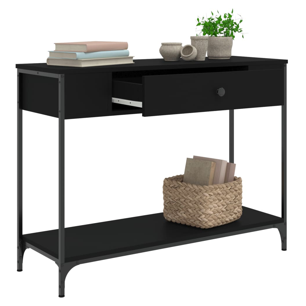 Console Table Black 100x34.5x75 cm vidaXL Engineered Wood - Console Table from vidaXL