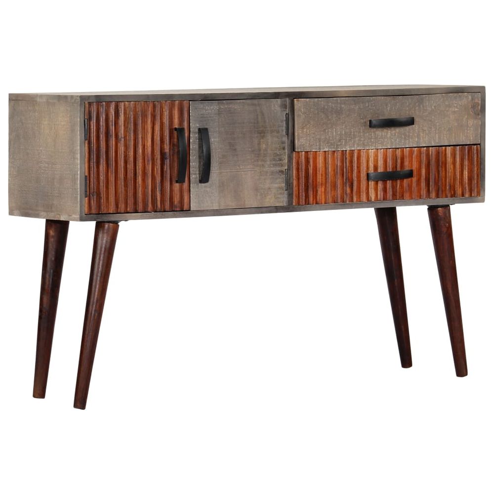 Console Table Grey 120x35x75 cm vidaXL Solid Rough Mango Wood - Console Table from vidaXL