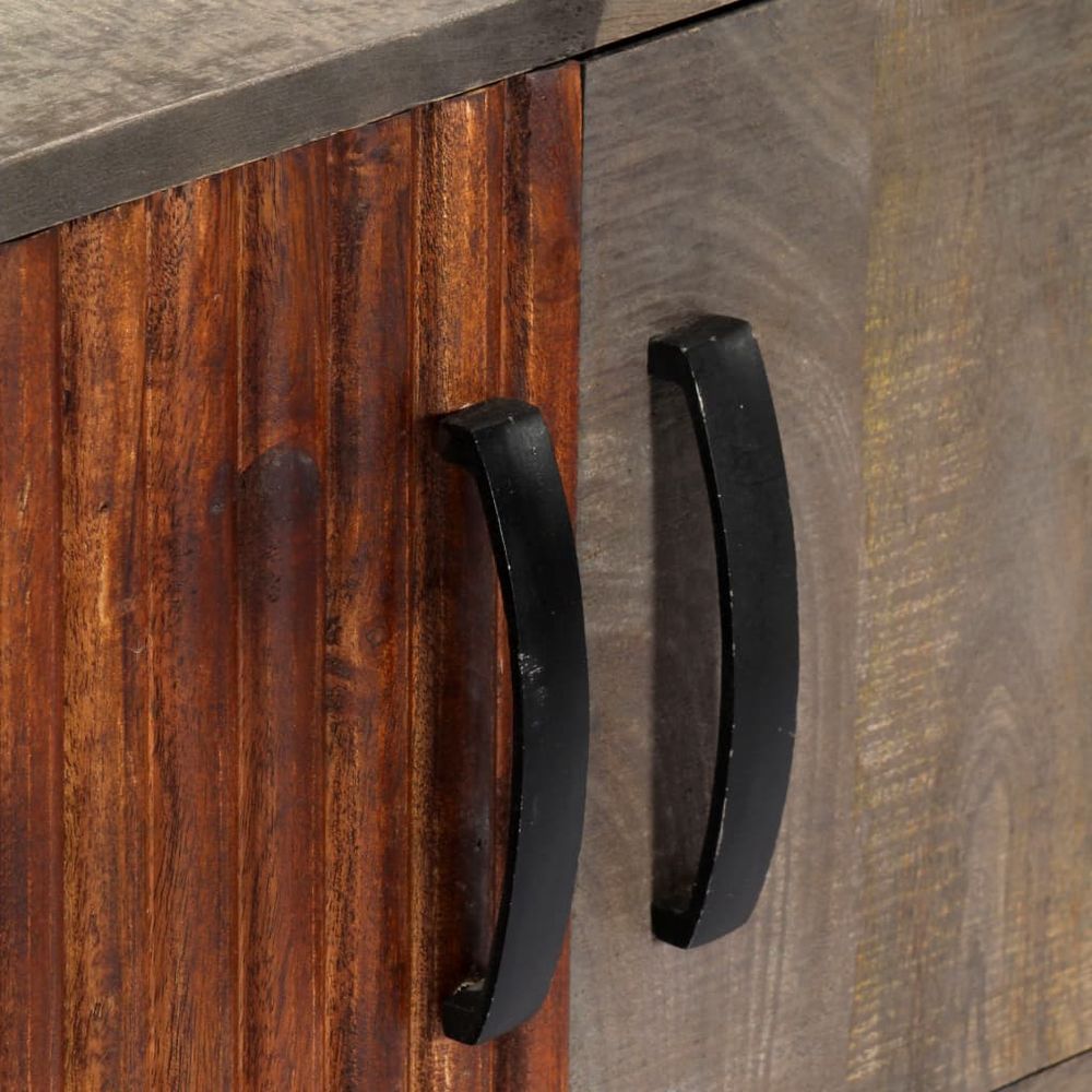 Console Table Grey 120x35x75 cm vidaXL Solid Rough Mango Wood - Console Table from vidaXL