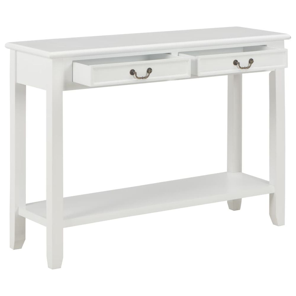 Console Table vidaXL White 110x35x80 cm Wood - Console Table from vidaXL