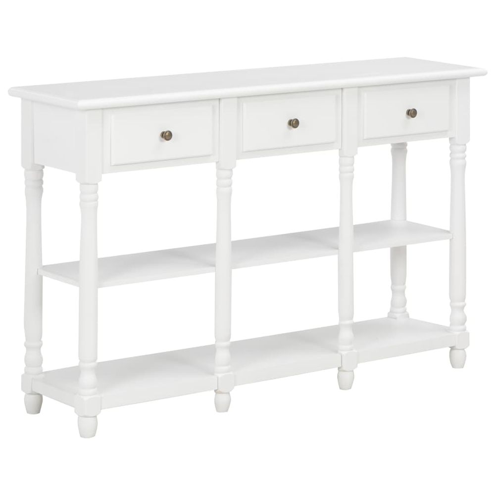 Console Table vidaXL White 120x30x76 cm MDF - Console Table from vidaXL