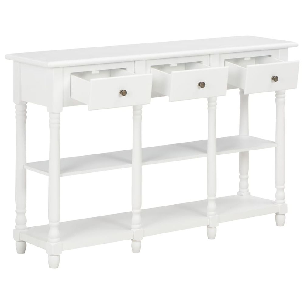 Console Table vidaXL White 120x30x76 cm MDF - Console Table from vidaXL