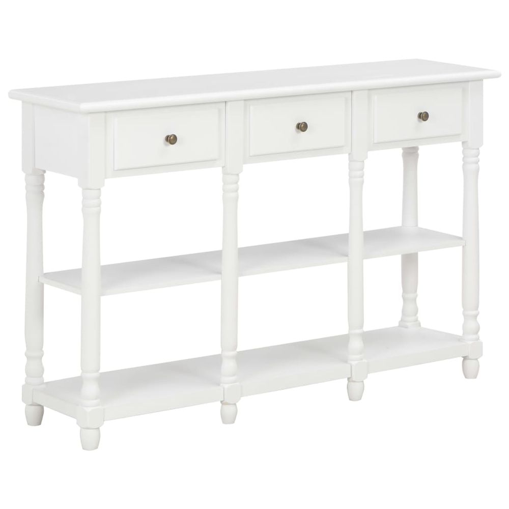 Console Table vidaXL White 120x30x76 cm MDF - Console Table from vidaXL