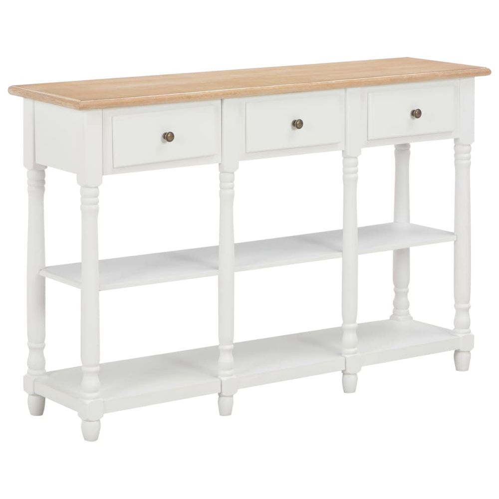 Console Table vidaXL White 120x30x76 cm MDF - Console Table from vidaXL