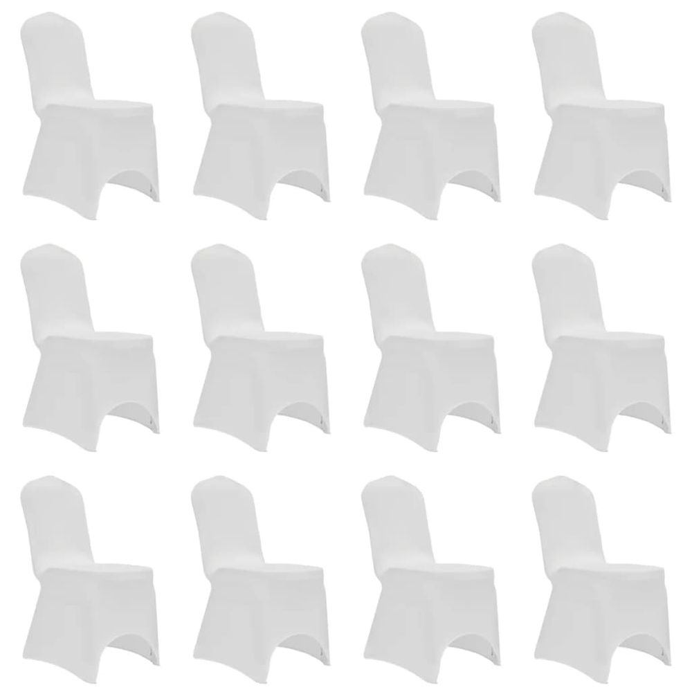 Chair Cover Stretch White 12 pcs vidaXL - Cover from vidaXL