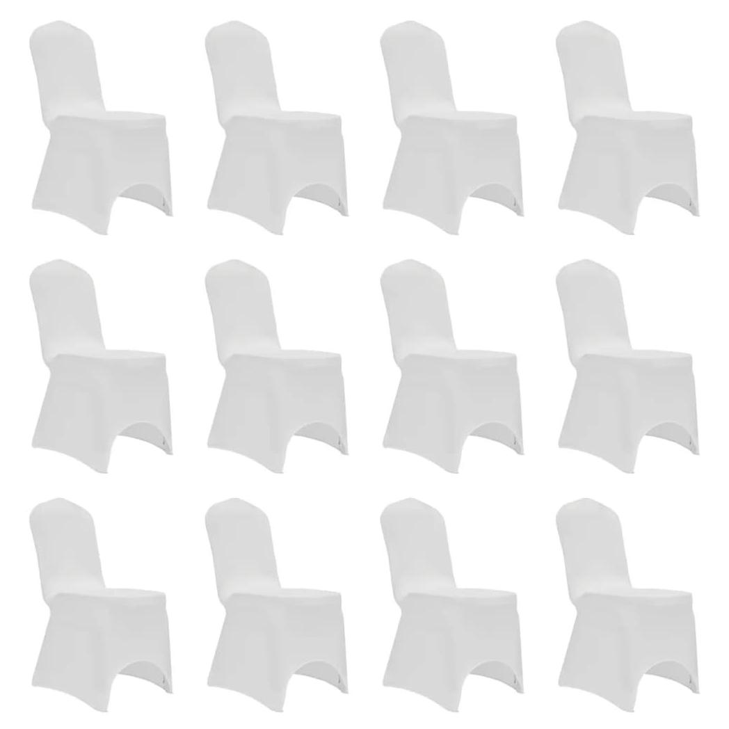 Chair Cover Stretch White 12 pcs vidaXL - Cover from vidaXL