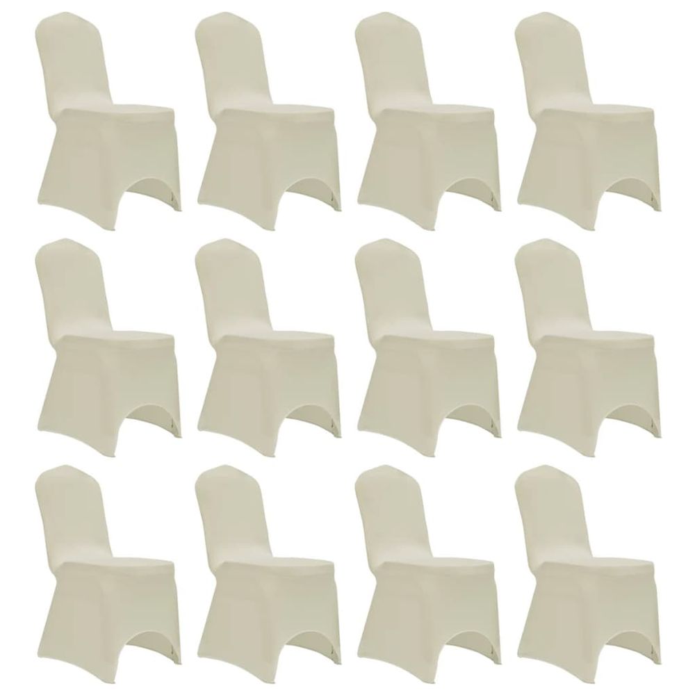 Chair Cover Stretch White 12 pcs vidaXL - Cover from vidaXL