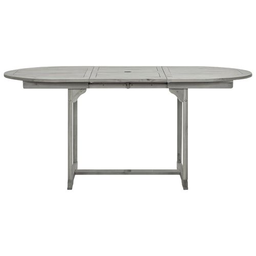 Garden Dining Table (120-170)x80x75 cm Solid Acacia Wood -  from vidaXL