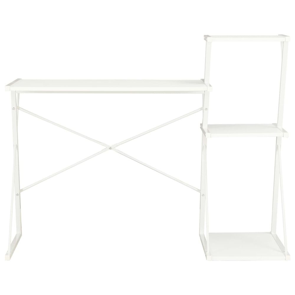 Desk with Shelf White vidaXL 116x50x93 cm - Desk from vidaXL
